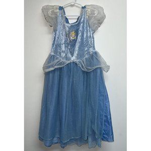 Disney Store Princess Cinderella Halloween Costume Dress Up Girls Size 4-6 Blue